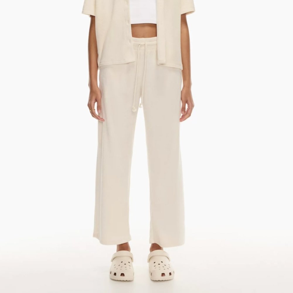 Wilfred Cream Wide-Leg Trousers
